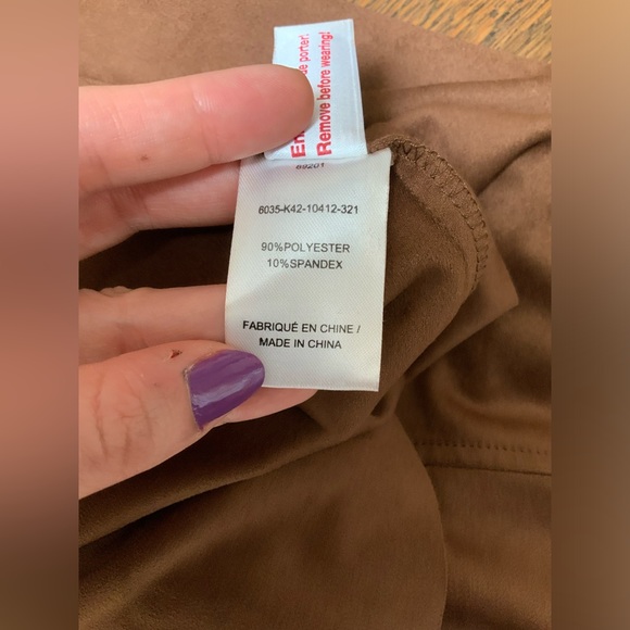 MELANIE LYNE Suede Brown Open Duster Jacket Dressy Women’s Size 4 BRAND NEW - Picture 6 of 16